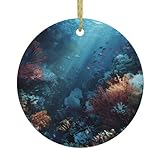 Options de cadeau : les pendentifs ronds en céramique de Noël servent de beaux cadeaux décoratifs et peuvent être utilisés comme décorations de Noël et cadeaux de vacances pour les amis et la famille.