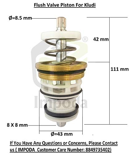 Image of Impoda 40mm (1.5 inch) KLUDI Type Metropole Flush Valve Piston Kit /Suitable for KLUDI Type Push Flush