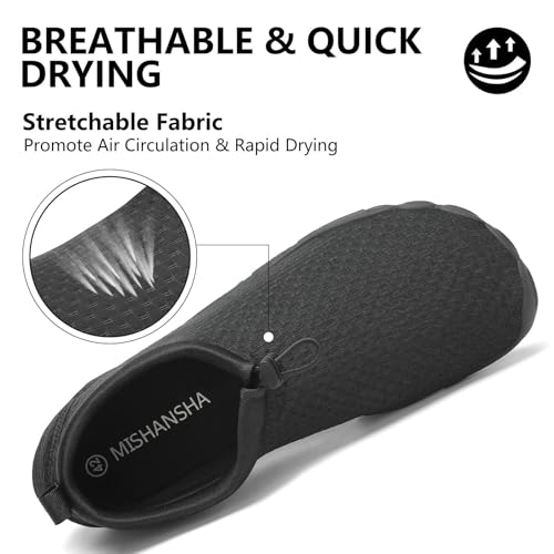 Mishansha Womens Barefoot Water Shoes Wide Toe Box Swim Shoes Quick Dry Non Slip2