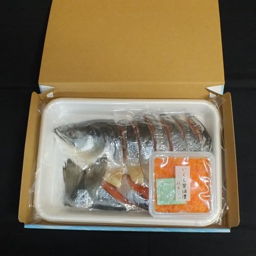 [北海道根室市] 紅鮭半身姿切り600g×1P・いくら醤油漬け50g×1P A-42135[配送月(年明け含む)の指定は不可] 母の日 ギフト プレゼント 贈り物
