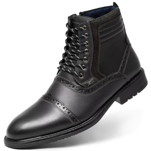 Image of Arkbird Mens Chelsea Boots, Stylish and Comfort Leather Chukka Ankle Boots with Zipper
