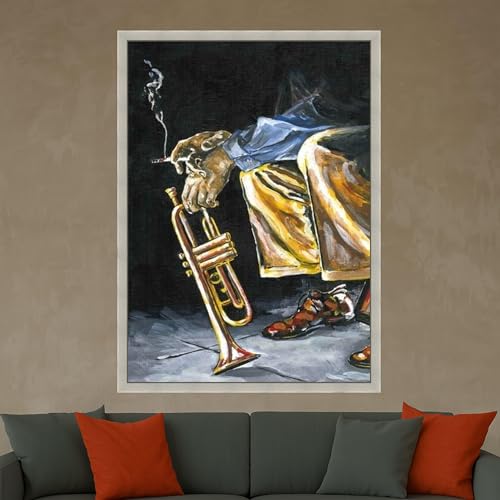 Décoration intérieure contemporaine avec tableau jazz urbain