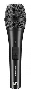 Sennheiser XS1 Dynamic Cardioid Vocal Microphone | Black | On/Off Switch | XLR Output | Includes Mic Clip & Protective Pouch | Ideal for Live Performances, Presentations & Rehearsals