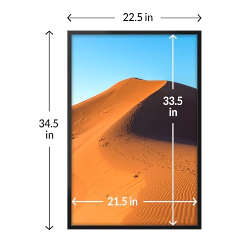 LaVie Home 22x34 Picture Frame for Wall Display, 22x34 Black Picture Frame with HD Plexiglas, 22 x 34 Poster Frame 1 Pack, Display Frame for Vertical or Horizontal, Classic Collection