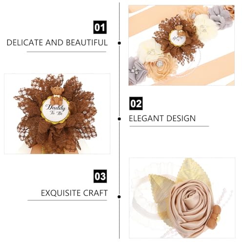 Sash de maternité avec fleurs et épingles VALICLUD pour future maman