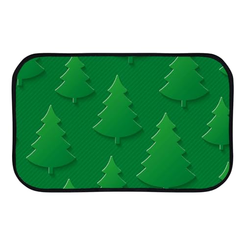 Nuansexi Bathroom Rugs Christmas Tree Pattern Floor Mats Non Slip Bathmat Doormat Tub Mat Coral Velvet Absorbent Entrance Carpet Mats Machine Washable Bedroom Decor