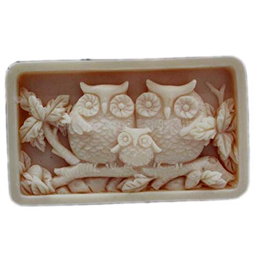 Grainrain Silicon Soap Mold Bird Handcraft Diy Owl Candle Resin Mould For Handmade Soap (11196) #TOP21