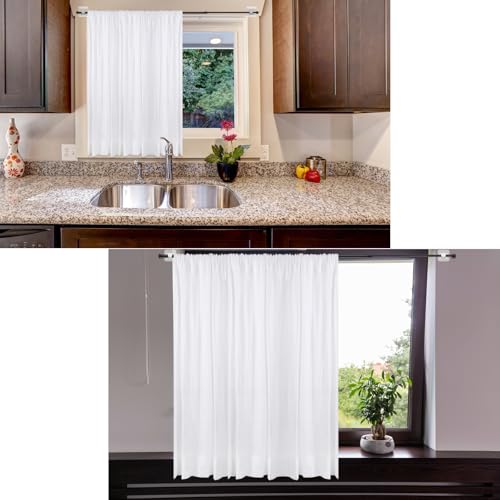 Patelai 4 Pieces Spring Tension Curtain Rod Black Adjustable Extendable Tension Rod with Self Adhesive Hook Rods for Windows 15.7 to 27.5 Inch, Closet, Wardrobe, Bookshelf