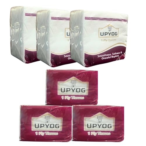 UPYOG 1Ply Tissue Paper Napkins -100 Pulls | Pack of 300 | Premium Disposable Napkins for Parties, Events, and Dining | Soft and Absorbent Tissue Napkins | Bulk Pack | Ideal for Weddings, Birthday (B0CQG4PGZT) Amazon Price History, Amazon Price Tracker