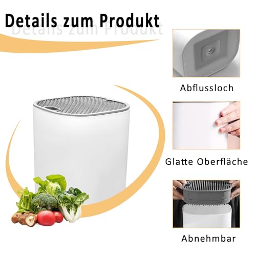 Ceppo Portacoltelli Senza Coltello, Ceppo Portacoltelli Quadrato, Organizer Multifunzionali, Porta Coltelli Cucina Organizer, con Fessure e Design di Scarico, per Riporre Coltelli, Bianco - immagine 4