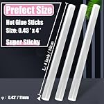 MONVICT Full Size Clear Hot Glue Sticks - 2 LBS (94 Pcs) | 0.43 in. Diameter, 4 in. Length | High Adhesion | for Crafts, DIY Repairs | Fits All Standard Glue Guns