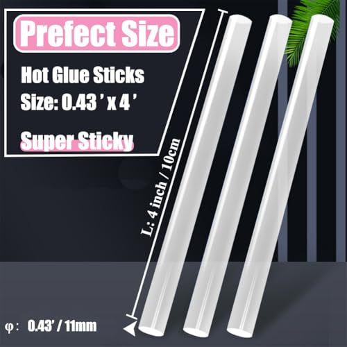 Image of MONVICT 60 Pack Full Size Hot Glue Gun Sticks, Clear | 4 inch Long 0.43 inch Diameter | Craft Hot Glue Pastes | All Purpose | for Most Glue Guns | for DIY, Arts & Crafts