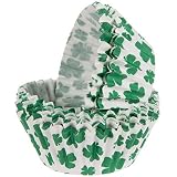 Four Leaf Clover Shamrock Decorative Baking Cups...