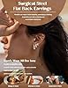 CASSIECA 7Pairs Silver Earrings for Women 316L Surgical Steel Flat Back Earrings Hypoallergenic Silver Hoops Stud Earring Set Small Huggie Hoops Sleeper Earring for Multiple Ear Piercings #5