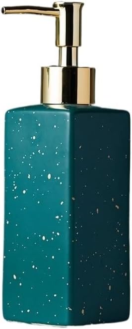 Kitchen Soap Dispenser Multifunctional Ceramic Soap Dispenser Press Dispensing Bottle Lotion Bottle Shampoo Shower Gel Bottle Suitable for Bathroom Bathroom Soap Dispenser(A)