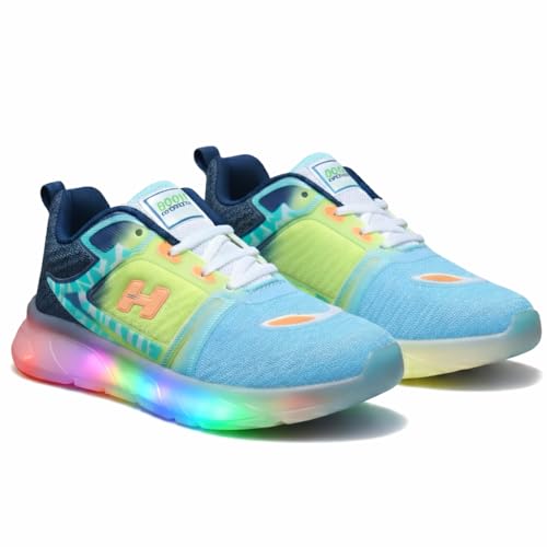 Image of HOOH Kids LED Light Shoes Breathable Sneakers with Soft Insole Multicolor Gradient Design