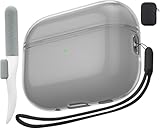Valkit Compatible with AirPods Pro 2nd/1st Generation Case, Clear with Cleaner Kit, Soft TPU Material, Shockproof Protective Cover for Charging