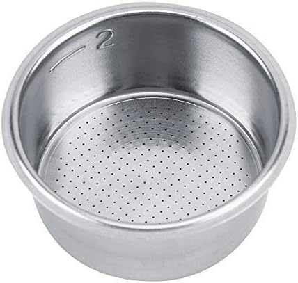 Stainless Steel Coffee Filter,52mm Coffee Filter Removable Double Wall Filter Non Pressurized Filter Basket Strainer powder pressure for