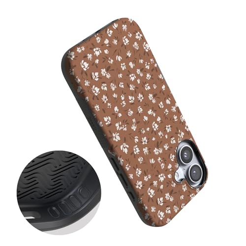 Coque iPhone 17 Casely Prairie moka fleurie compatible MagSafe