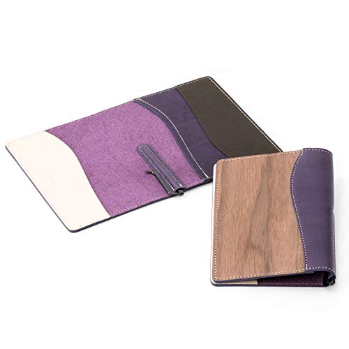 Book cover ブックカバー メンズ レディース 本革 レザー 日本製 パープル