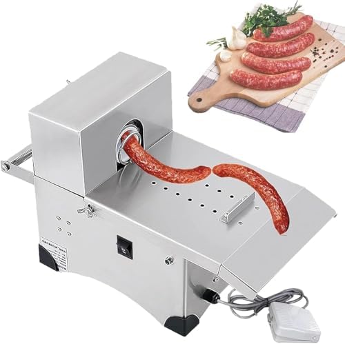 Sausage Linker Machine｜Electric Sausage Linker｜Stainless Steel Automatic Sausage Tying & Knotting Machine｜Butcher Shop Essential (110V)