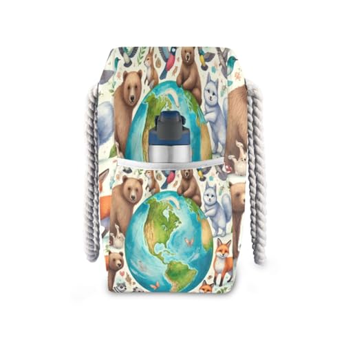 Earth Cute Blue Beach Tote Bag for Women Beach Bags Waterproof Swim Pool Bag Extra Large Travel Tote Bags with Zipper for Vacation Essentials Nurse Gym Grocery Yoga3