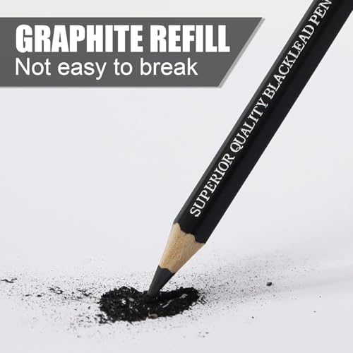 Image of Corslet 12pc Sketch Pencil Set - Art Supplies for Beginners and Professional Artists - Graphite Drawing Kit With Shading Pencils for Sketching