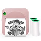 Zeacool Mini Pocket Printer,Portable Thermal Printer for Label,Text Memo,Receipt,Sticker,Photo Printers,BT Inkless Sticker Printing, Wireless Bluetooth Printer Compatible with iOS and Android,Pink