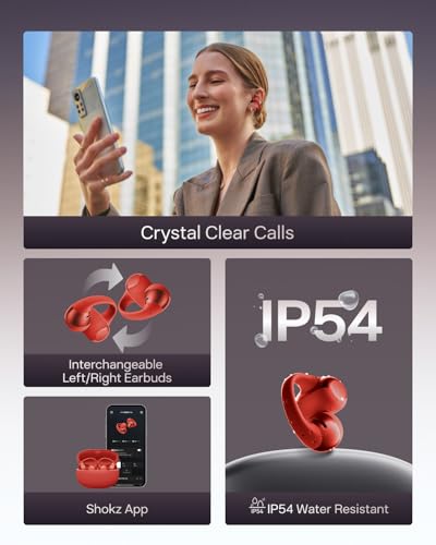 Image of SHOKZ OpenDots ONE-Open-Ear Headphones, Clip-On Earbuds-Wireless Bluetooth Earbuds with Microphone-Secure, Lightweight, Comfort-Premium Dolby Audio-Water Resistant-Fast Charging-Up to 40 hrs Playtime