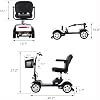 Mobility Scooters for Seniors & Adults 400 Lbs Weight Capacity Foldable,All Terrain Portable Folding 4 Wheel Handicap Scooter,Electric Wheelchair for Travel,with Charger and Basket Included (White)