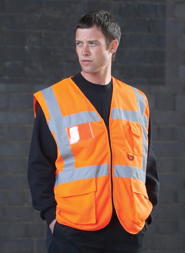 Gilet de sécurité jaune fluo léger à fermeture ajustable facile - 4