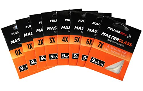 Fulling Mill Masterclass Nylon Tapered Leader. 9ft. (4X 5lb)