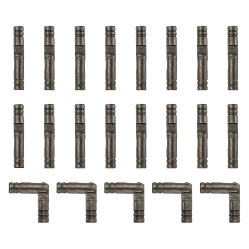 uxcell 20Pcs Invisible Barrel Hinges 5x30mm Brass Concealed Hinge Black