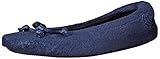 Isotoner Women's Signature Terry Ballet Flat Slipper with Satin Bow