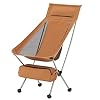 Naturehike Folding Camping Chair Foldable Beach Chair Portable Outdoor Chair for Camping Picnic Hiking (Yellow L)