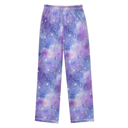 senya Pajama Pants Sleep Pants Blue Purple Watercolor Stars for Age 6-142