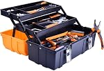 17-Inch Three-Layer Plastic Storage Box/Tool Box/Sewing Box Organizer, Multipurpose Organizer and Portable Handled Storage Case for Art Craft and Cosmetic (Style A)