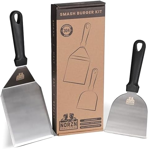 Norzn Brothers® Stainless Steel Spatula Set for Burgers Cover