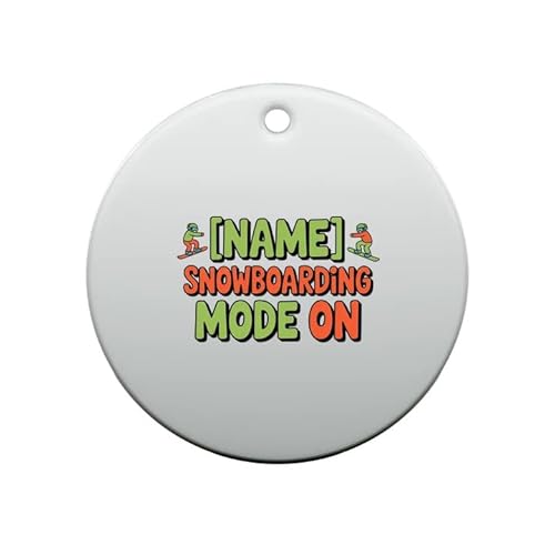 Job Title Ornament with Name Work Achievement Role Trend Snowboarding