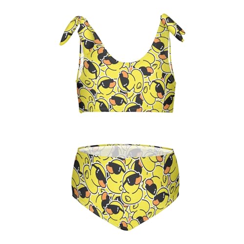 Girls Swimsuit Two Piece Swimwear Duck Bikini Set Beach Sport Bathing Suit for Girls 3-12T