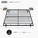 Bigu Floating Bed Frame Queen with Bedside Tables, Charging Station and LED Lights Metal Platform U.S. Standard, Black