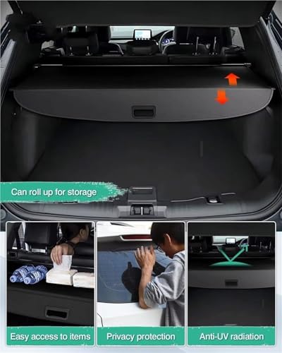 Cubre maletero Ford Escape 2020-2025 enrollable protección equipaje 3