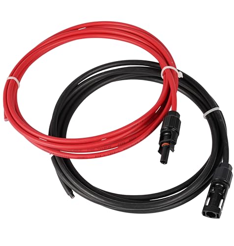 Fme 118346 Coppia Cavi Fotovoltaico 4 Mm² 1500V Maschio/Femmina Ad Estremità Da Assemblare 1M Nero/Rosso