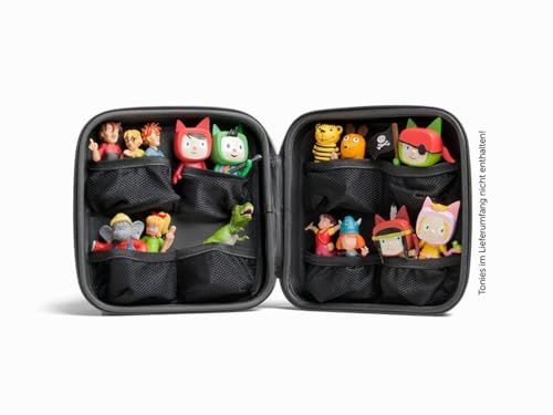 tonies Transporter Hörfiguren, Transporttasche mit Reißverschluss für bis zu 20, passend zur Toniebox in Beere, 17,5 x 17,5 cm – Ansicht 3