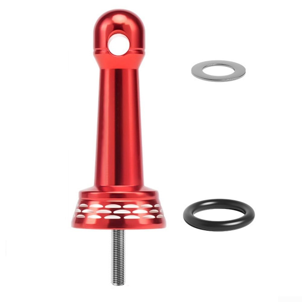 Fishing Reel Stand Balance Aluminum Alloy with Round Hole Design for Holding Fake Baits and Fluorescent Accessories on Reel Repair Stand (Red)