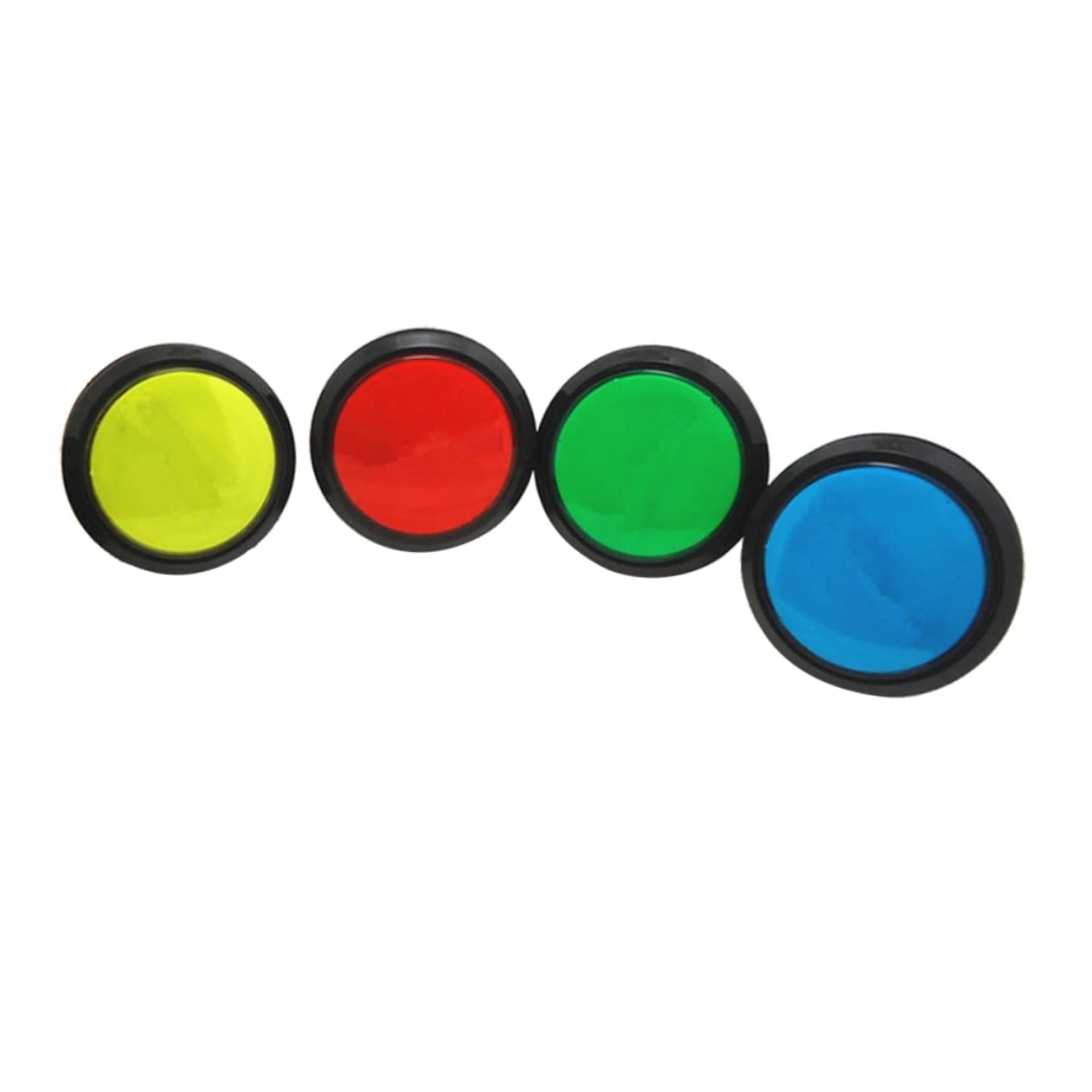 VICASKY 8pezzi Pulsanti Circolari Per Gioco Da Tavolo Pulsanti Dj Per Risposte Veloci Rosso Giallo Blu Verde Gioco Educativo