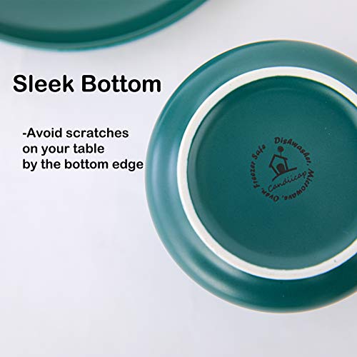 Candiicap Juego de Tazas de Espresso de Cerámica (135ml) con Platillo y Portavasos, Tazas de Cafe para Capuchino, Latte… - Imagen 6