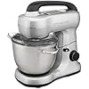 Hamilton Beach Electric Stand Mixer, 4 Quarts, Dough Hook, Flat Beater Attachments, Splash Guard 7 Speeds with Whisk, Silver and Hamilton Beach Stack & Snap Food Processor and Vegetable Chopper, BPA Free, Stainless Steel Blades, 12 Cup Bowl, 2-Speed 450 Watt Motor, Black (70725A)