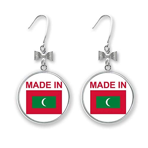 Boucles d'oreilles nœud argent pendantes faites main aux Maldives pour femme élégante