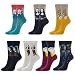 KONY Women's 7 Pairs Funny Famous Painting Art Printed Multi-color Patterned Casual Crew Socks (Famous Painting - 7 pairs)